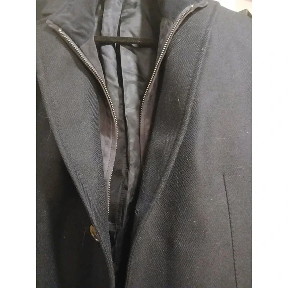 Faconnable Mens 52R (44 US) Regular Black Wool Cashmere Overcoat Italy - Picture 2 of 14